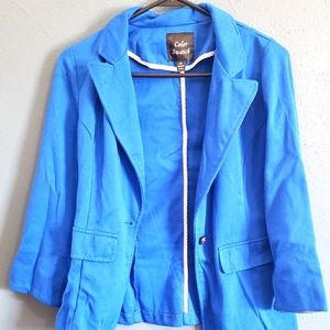 COLORSWATCH collared royal blue blazer size m